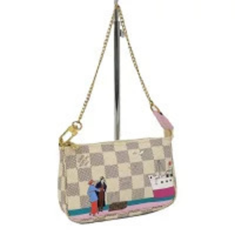 LOUIS VUITTON Pochette Accessoires Pouch Clutch Pacific Cruise Damier Azur White